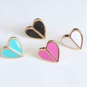 Kate Spade Enamel Heart Earrings